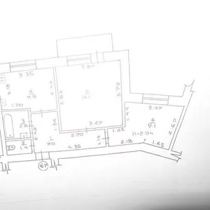 Поділ. 2 кімнати. Чеський проект.