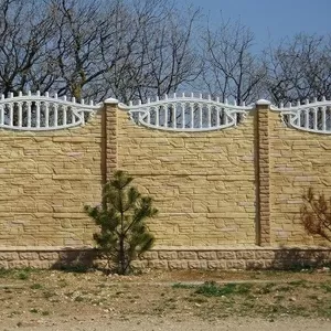 Заборы,  ограждения бетонные,  профильные,  каменные,  сетка-рабица,  воро 