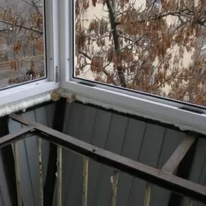 Вынос балконов.Пластиковые окна