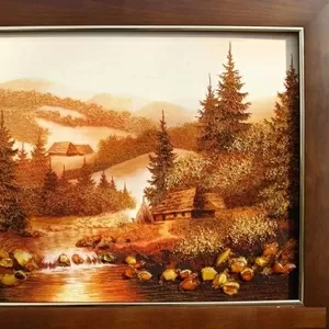 картины из янтаря