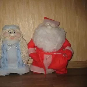 Дед Мороз и Снегурочка. Куклы.