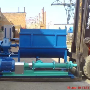 Установка для приготовления и подачи полистирол бетона.