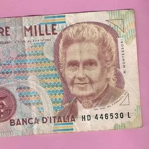 Продаю банкноту 1000 лир,  Италия,  1990 год