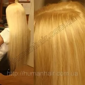 Натуральные волосы на заколках,  тресах,  капсулах,  лентах,  в срезах,  па