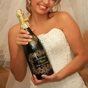 Свадебные бокалы,  Ручная гравировка,  Подарки  