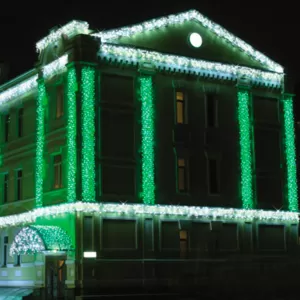 Праздничная иллюминация, новогоднее световое оформление