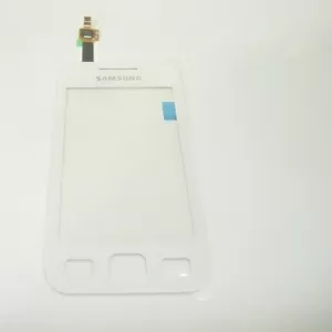 Сенсорный экран (touchscreen) к телефону  Samsung GT-S5250 (цвет белый