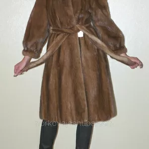 Классическая длинная норковая шуба