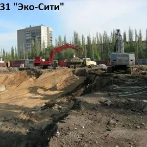 копка траншей (канализация,  водопровод,  электричество,  газопровод.