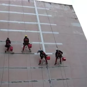 Фасадні роботи: утеплення,  затирка швів,  монтаж реклами,  миття вікон