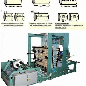 Перемотчик рукава с горячим ножом и фальцовкой на 3 рукава