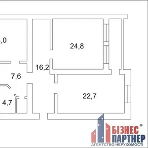 Продажа 3 комнатной квартиры в новом кирпичном доме 