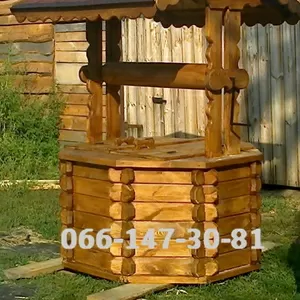 Домики для колодцев из дерева ,  беседка .