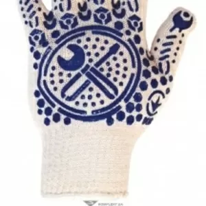 Перчатки трикотажные с ПВХ,  МЕХАНИК,  10кл,  46г,  р.10