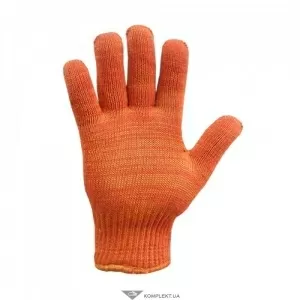 Перчатки трикотажные,  ОРАНЖ,  двойные (130х+130с),  утеплен.