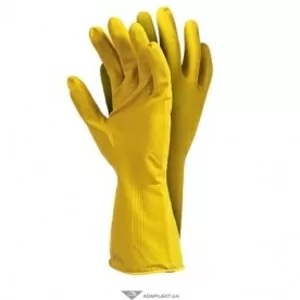 Перчатки латексные хозяйственные,  RFROSE (Y) 0, 4мм,  цвет: желтый