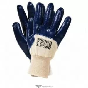 Перчатки САПФИР,  нитриловое покрытие,  вязаный манжет,  RNITNS,  цвет: си