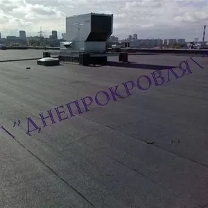 Укладка еврорубероида,  мягкая наплавляемая кровля в Днепропетровске