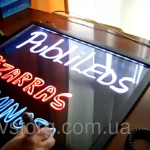 Рекламная LED-доска 40*60,  флуоресцентная доска