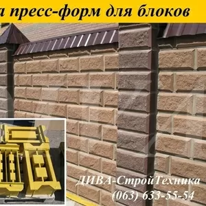 Аренда пресс форм,  матрицы для декоративных колотых блоков напрокат 