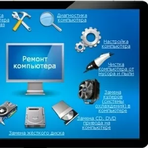 Ремонт и настройка компьютеров и ноутбуков с выездом на дом,  Киев. 