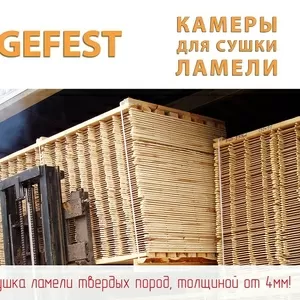 Энергоэффективные промышленные сушильные камеры GEFEST DKA+ для высококачественной сушки тонкой дубовой ламели. 