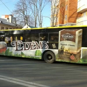 Брендування тролейбусів Рівне Західна Україна транспортна реклама