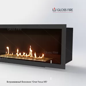Вбудований біокамін «Очаг 1000 MS-арт.006» Gloss Fire