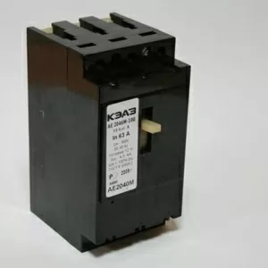 Автоматический выключатель АЕ2046М-10Р-00У3-Б 20А,  380В