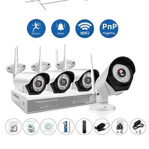 Беспроводной комплект видео наблюдения 4ip камеры + wi-fi регистратор