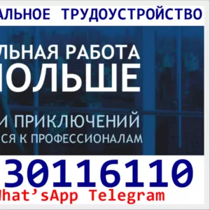 Работа в Польше,  мужчинам и женщинам,  легально,  c хорошими уcловиями. 