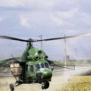 Десикация подсолнечника вертолетами дельтапланами самолетами