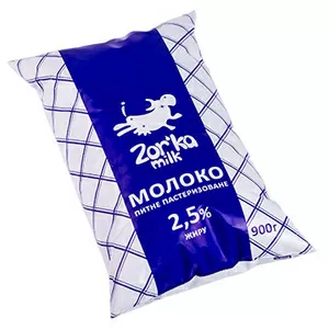 Молоко коровье Zorka Milk  2, 5%