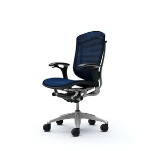 Офисные кресла  OKAMURA CONTESSA Dark Blue в синей сетке