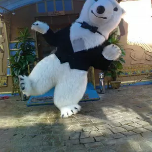 White Bear Costume Inflatable Пневмокостюм белого медведя