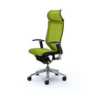 Кресло офисное OKAMURA CP(барон)  Lime green,  в полированном корпусе