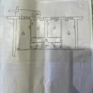Продається трьох кімнатна квартира смт. Велика Бахта