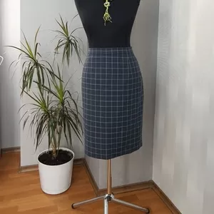 Юбка в клетку серая Эксклюзивная 