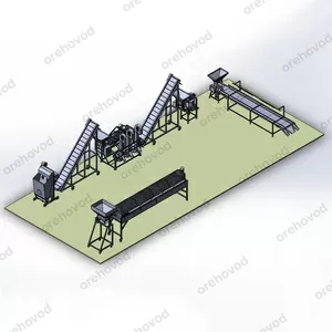 Повний комплекс з переробки волоського горіха (200 кг/год)