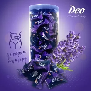 Льодяники без цукру Лаванда Deo Aroma Candy,  упаковка 300 г