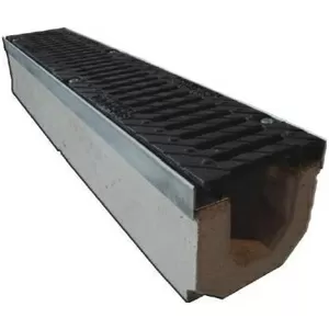 Комплект: лоток водовідводний SUPER ЛВ-10.20.18, 5 бетонний з решіткою