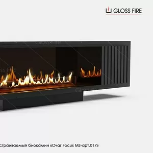 Вбудований біокамін «Очаг 1200  MS-арт.017» Gloss Fire 