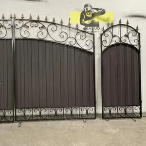 Ковані ворота із профнастилом. Розпашні ворота 