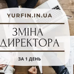 Зміна директора ТОВ,  ПП,  підприємства за 1 день.