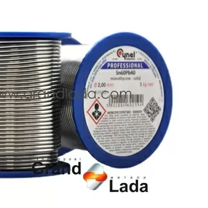 Припій Cynel без флюсу діаметр 2, 0 мм
