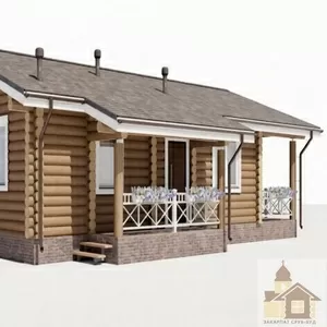 Зруб з рубленої колоди під ключ