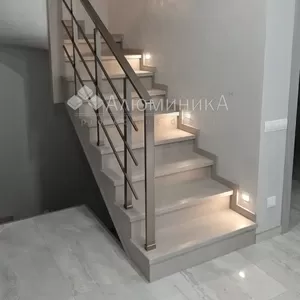 Алюминиевые перила и комплектующие,  лестничные ограждения. 
