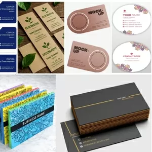 Візитки стандартних та нестандартних форматів