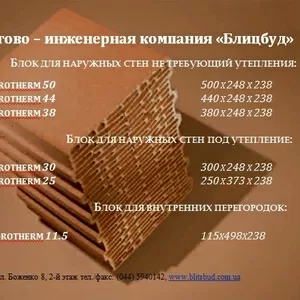 КЕРАМИЧЕСКИЕ БЛОКИ POROTHERM (ПОРОТЕРМ,  ВИНЕРБЕГЕР) КОНЦЕРНА WEINERBER